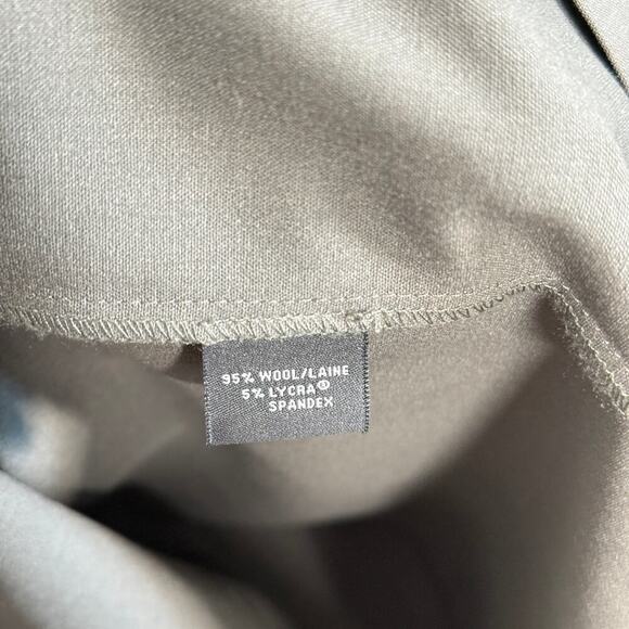 Lafayette 148 New York Wool Shirt Dress Size 8 Grey Minimalist Utility Midi - Picture 5 of 8